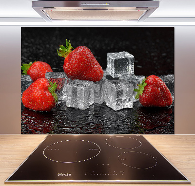 Kitchen splashback Ice strawberries