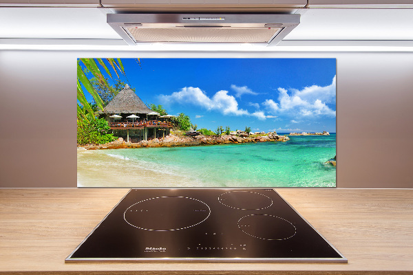 Cooker splashback Seychelles beach