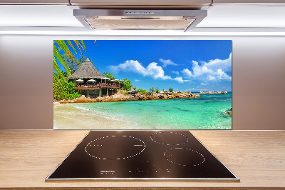 Cooker splashback Seychelles beach