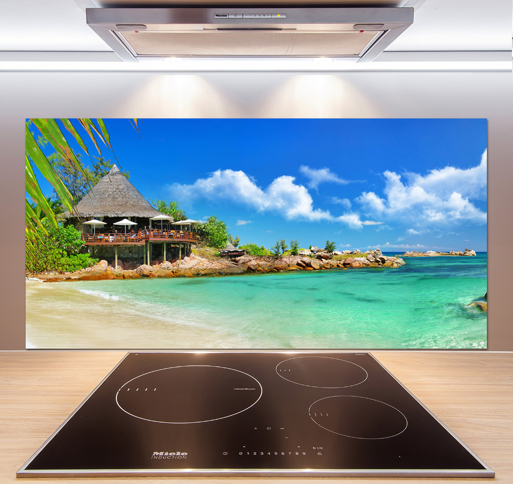 Cooker splashback Seychelles beach