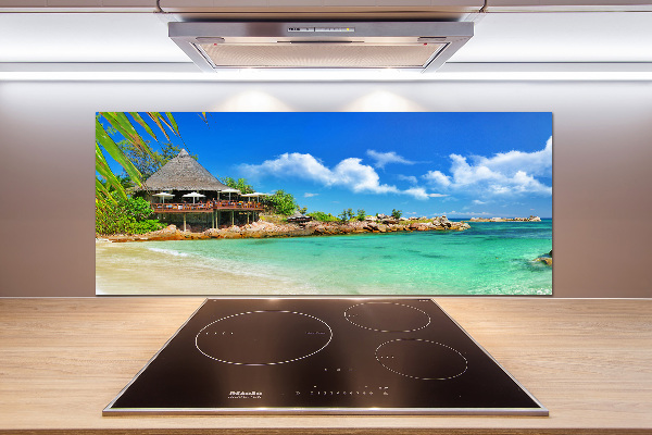 Cooker splashback Seychelles beach