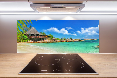 Cooker splashback Seychelles beach