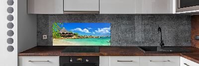 Cooker splashback Seychelles beach