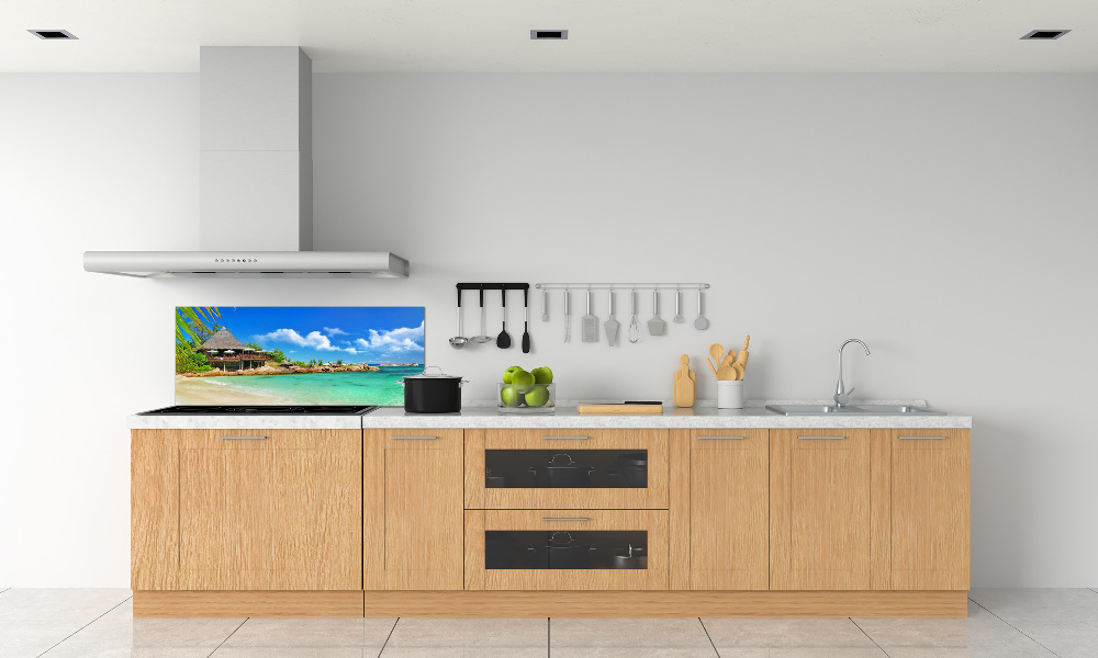 Cooker splashback Seychelles beach