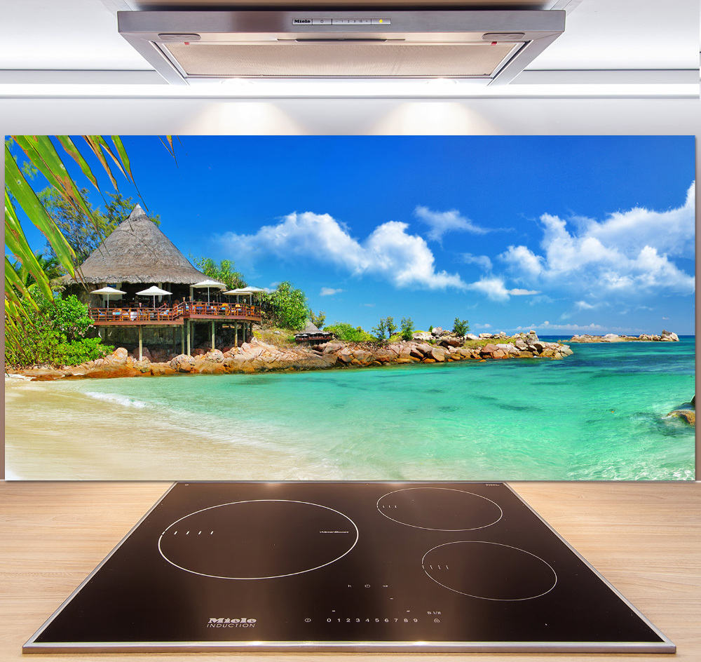 Cooker splashback Seychelles beach