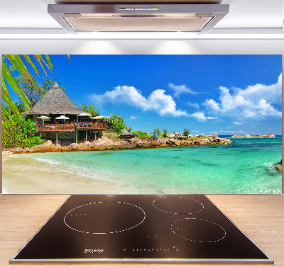 Cooker splashback Seychelles beach