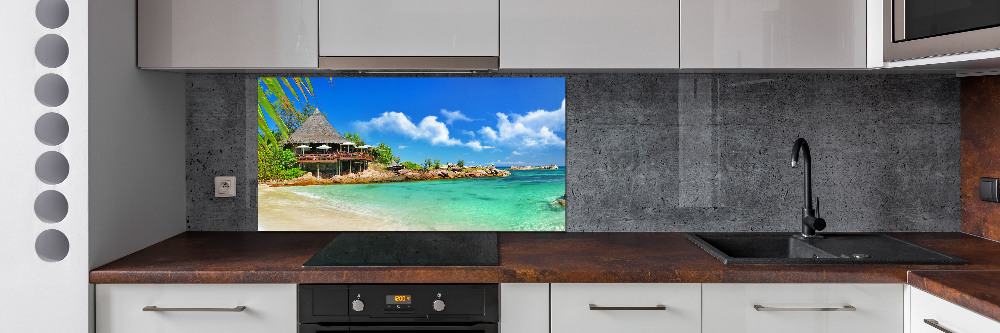 Cooker splashback Seychelles beach