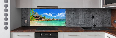 Cooker splashback Seychelles beach