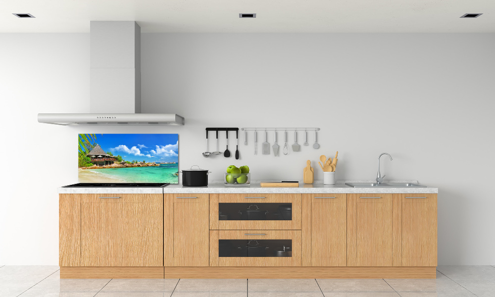 Cooker splashback Seychelles beach