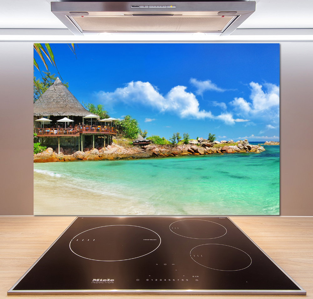 Cooker splashback Seychelles beach