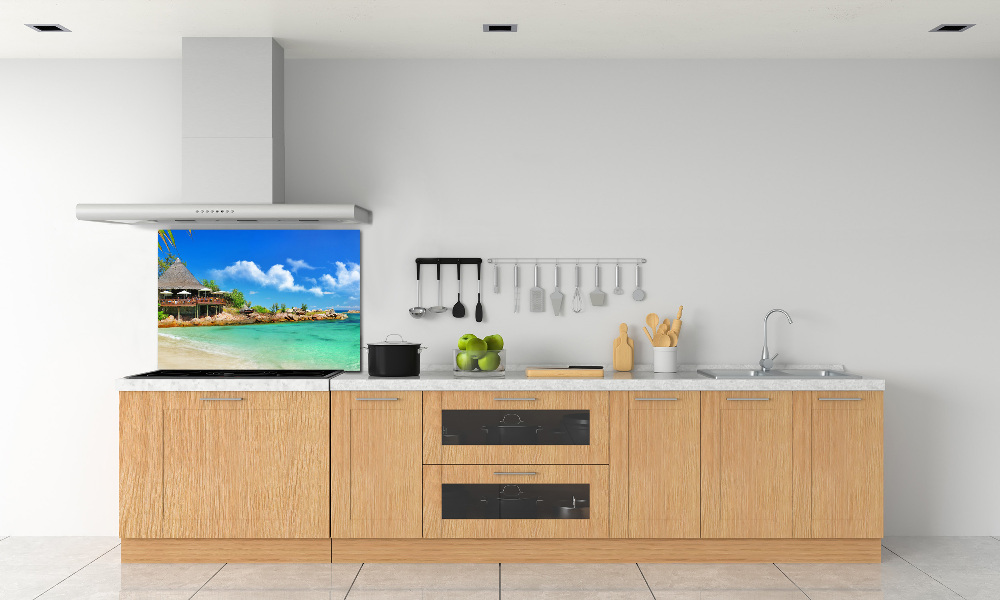 Cooker splashback Seychelles beach