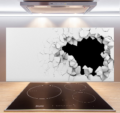 Cooker splashback Hole in the wall