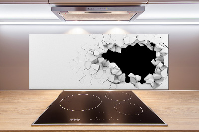 Cooker splashback Hole in the wall