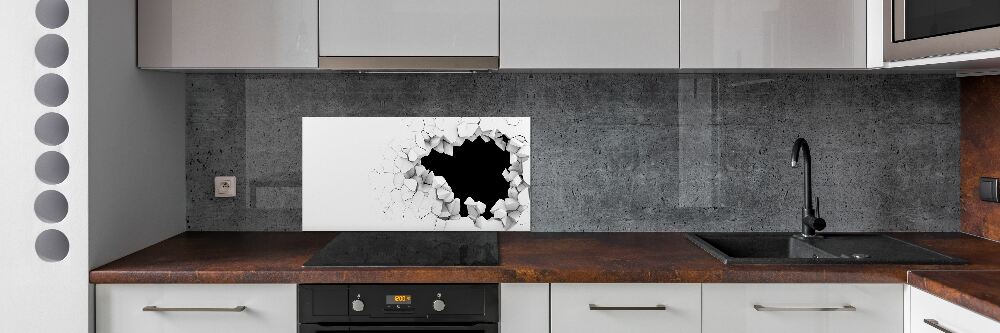 Cooker splashback Hole in the wall