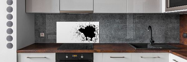 Cooker splashback Hole in the wall