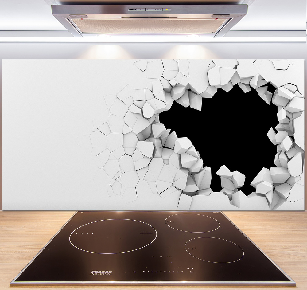 Cooker splashback Hole in the wall