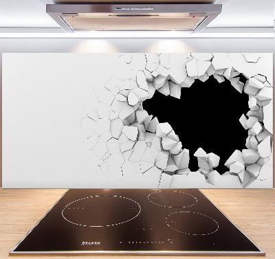 Cooker splashback Hole in the wall