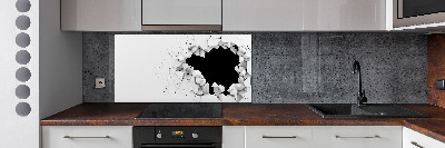 Cooker splashback Hole in the wall