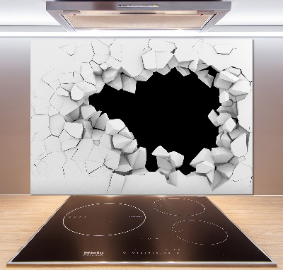 Cooker splashback Hole in the wall