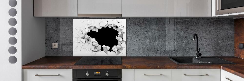 Cooker splashback Hole in the wall