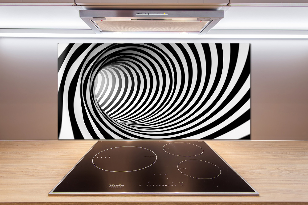 Kitchen splashback 3D tunnel