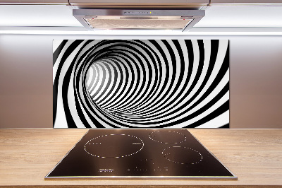 Kitchen splashback 3D tunnel