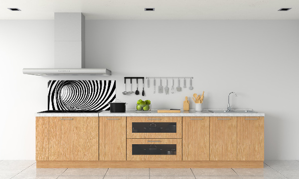 Kitchen splashback 3D tunnel