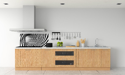 Kitchen splashback 3D tunnel