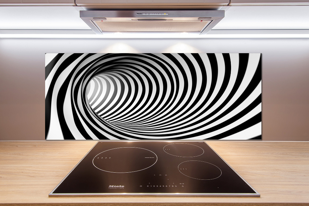 Kitchen splashback 3D tunnel