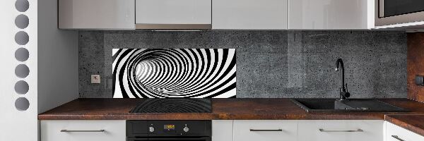 Kitchen splashback 3D tunnel