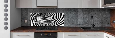 Kitchen splashback 3D tunnel