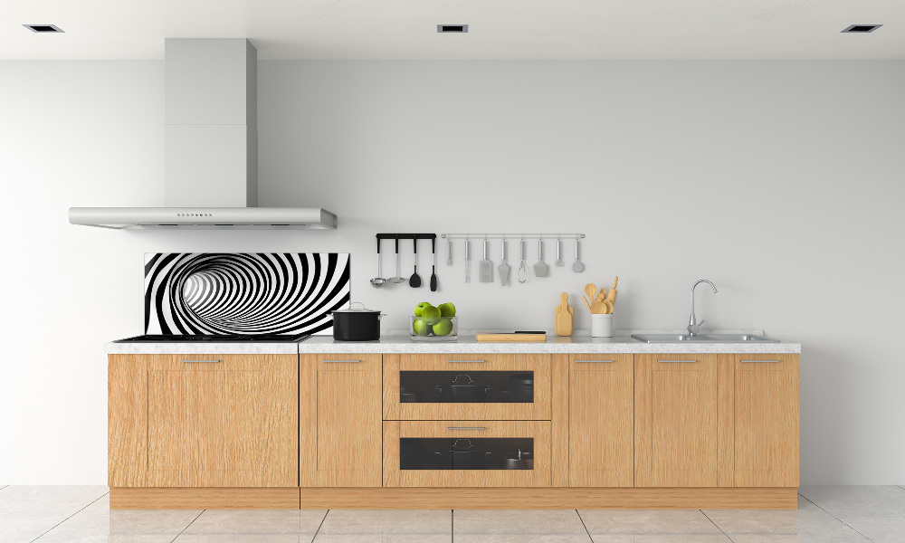 Kitchen splashback 3D tunnel