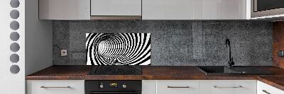 Kitchen splashback 3D tunnel