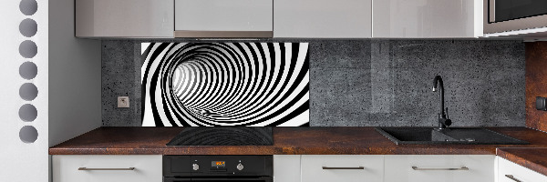 Kitchen splashback 3D tunnel