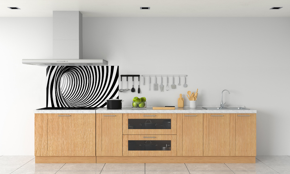 Kitchen splashback 3D tunnel