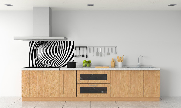 Kitchen splashback 3D tunnel