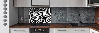 Kitchen splashback 3D tunnel