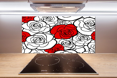 Cooker splashback Roses