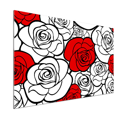 Cooker splashback Roses