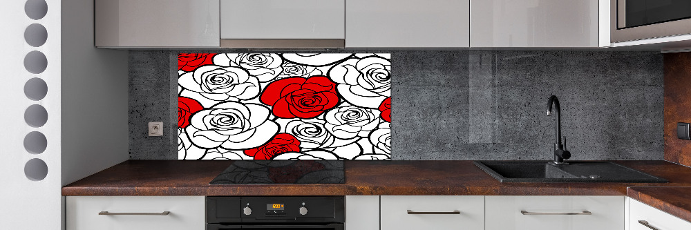 Cooker splashback Roses