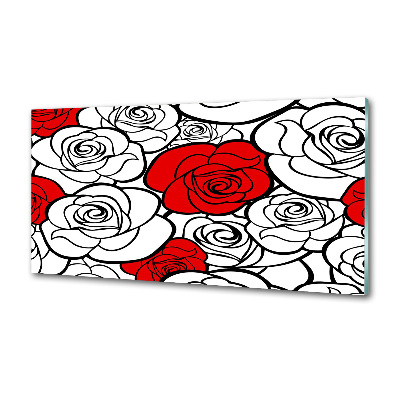 Cooker splashback Roses