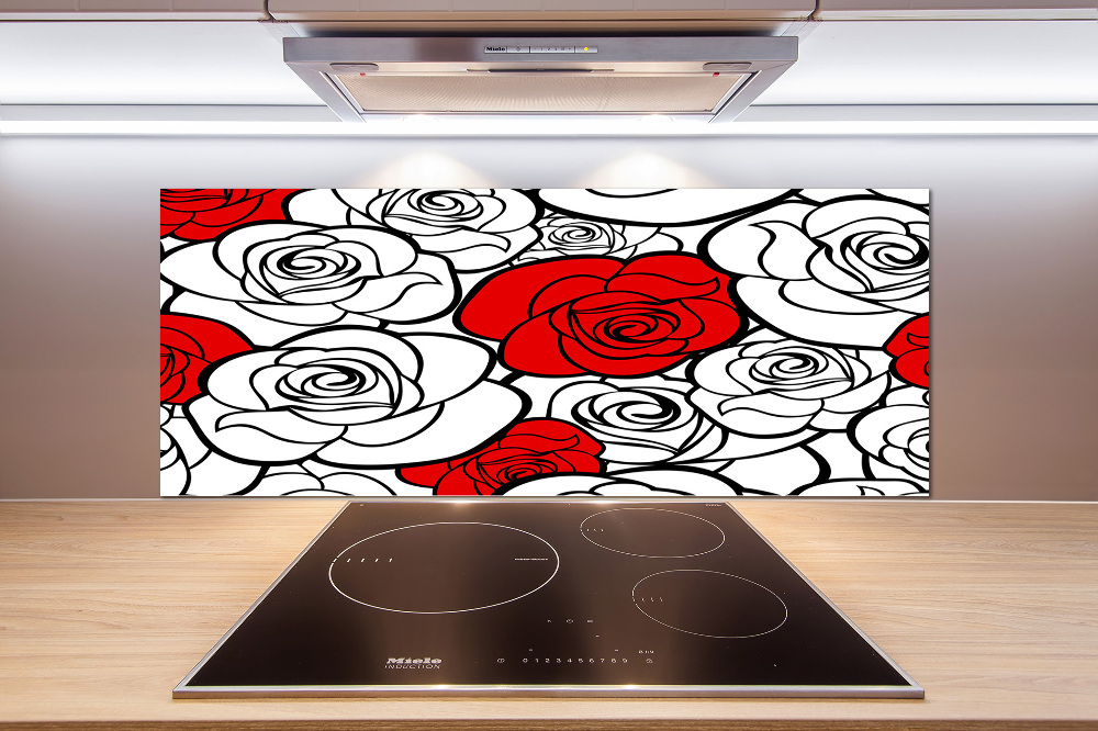 Cooker splashback Roses