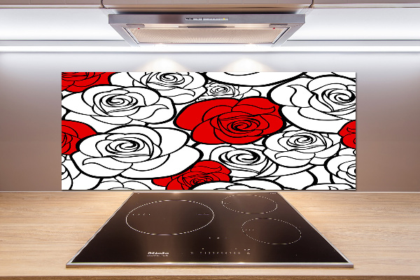 Cooker splashback Roses