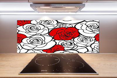 Cooker splashback Roses