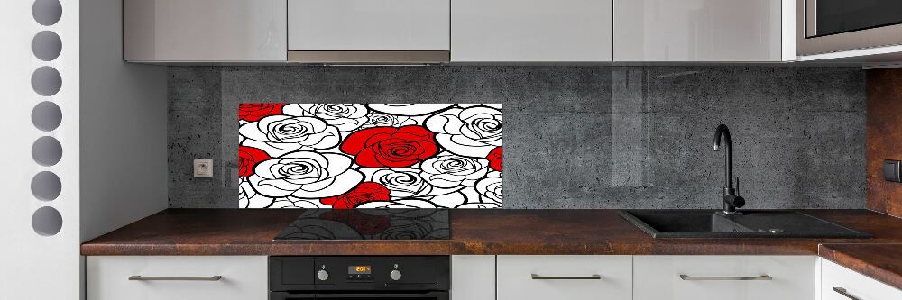 Cooker splashback Roses