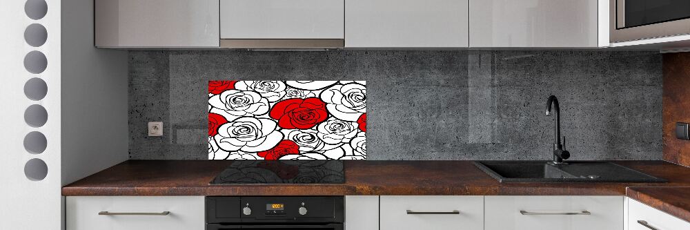 Cooker splashback Roses