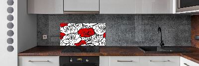 Cooker splashback Roses