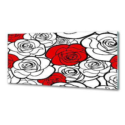 Cooker splashback Roses