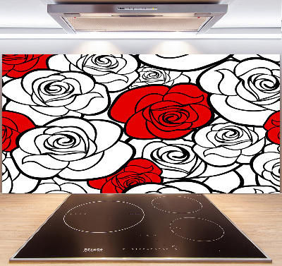 Cooker splashback Roses