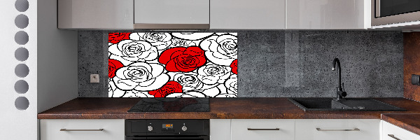 Cooker splashback Roses